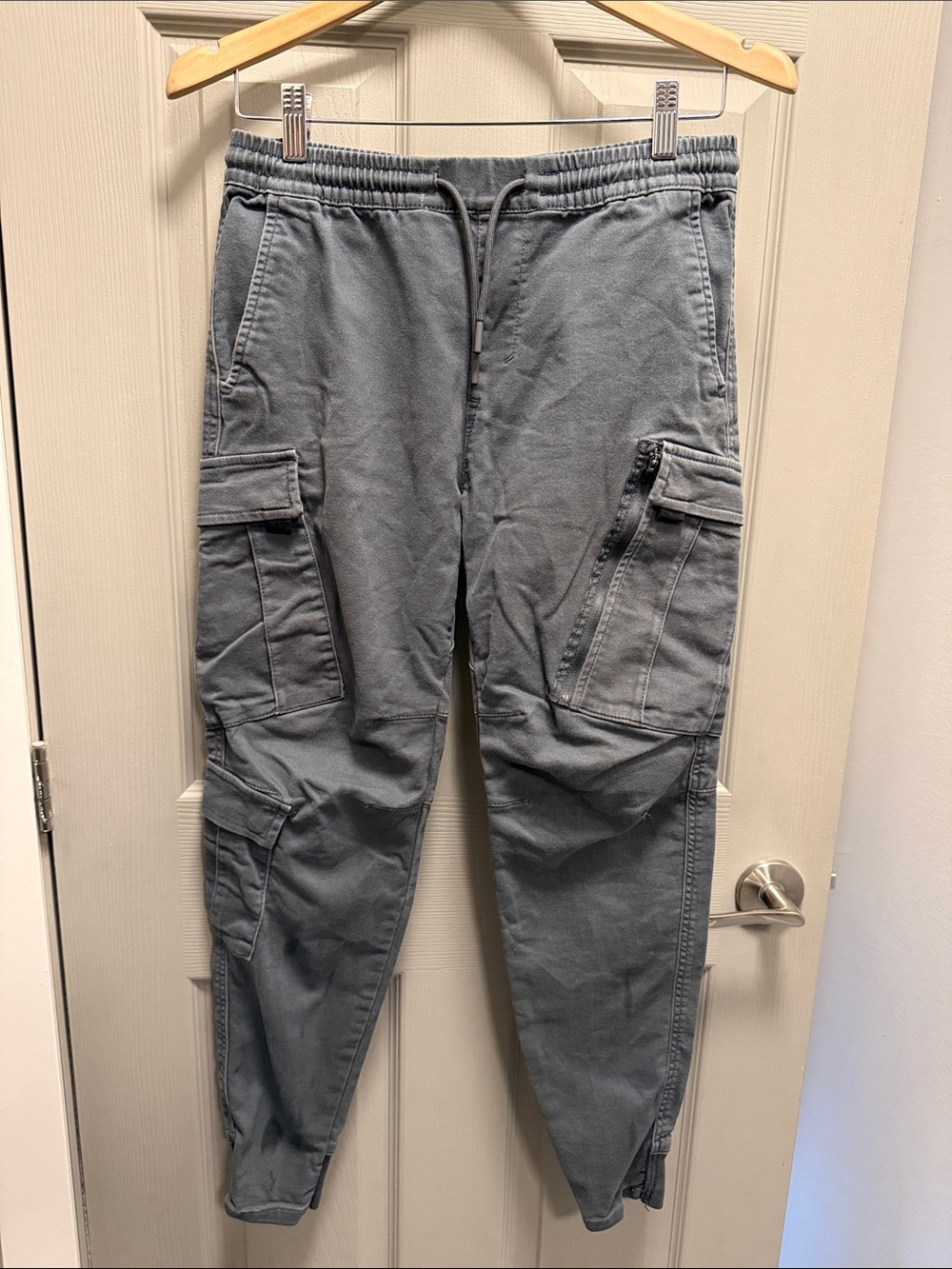 Kids Cargo Jogger Pants - Gray Casual Bottoms